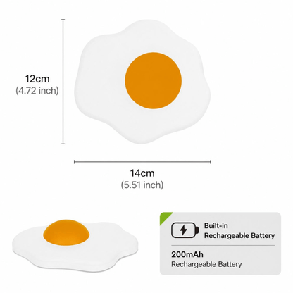 VayTrove™ Tap-to-Glow Fried Egg Night Light